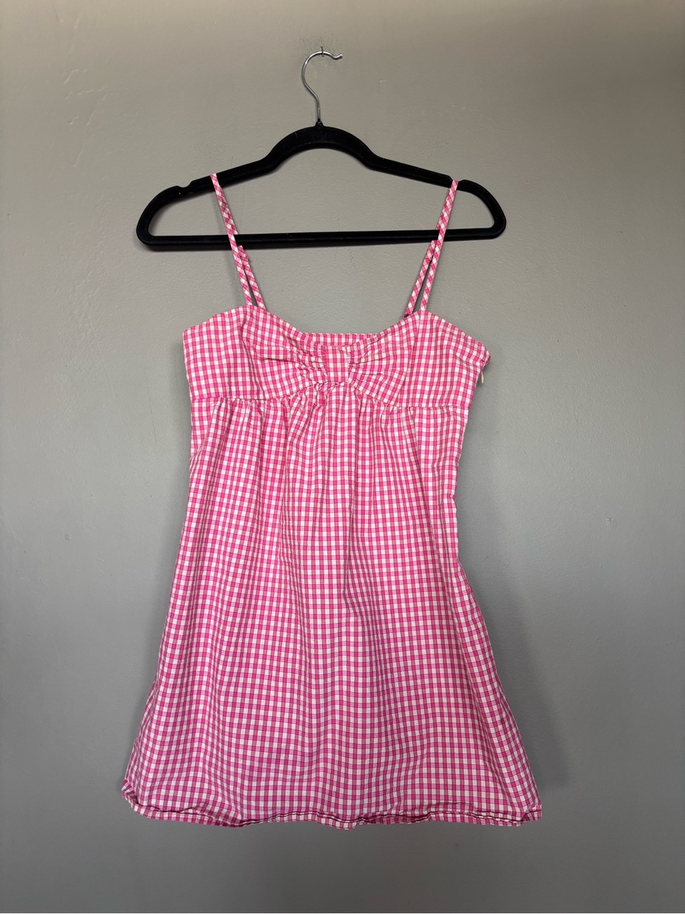 Heritage Pink Gingham Spaghetti-Strap Dress